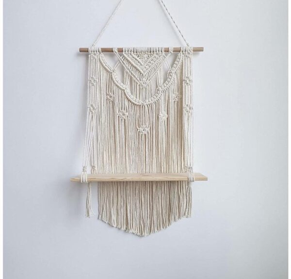 Handmade Macrame Wall Hanging Shelf - Image 4