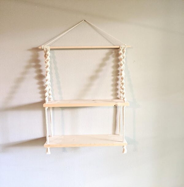 Handmade Macrame Wall Hanging Shelf - Image 5